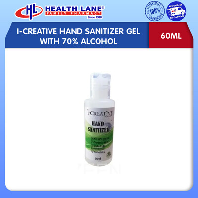 I-CREATIVE HAND SANITIZER GEL WITH 70% ALCOHOL (60ML)